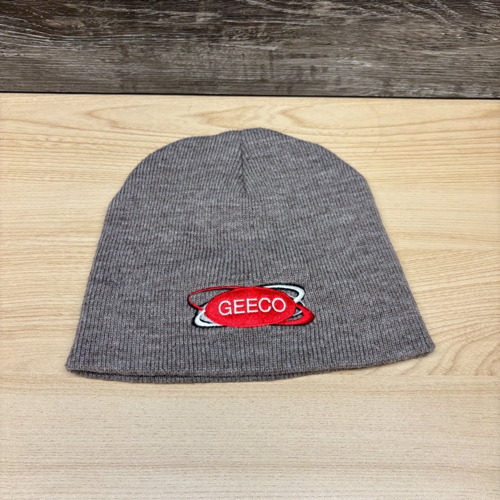 GEECO Dodge Hat Cap Beanie Gray Automotive Logo Promo Winter Knit Skully Warm
